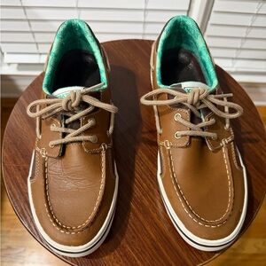 Women’s Brown Salomon Sisters Leather Boat Shoes! Size 10! Best Offer Accepted
